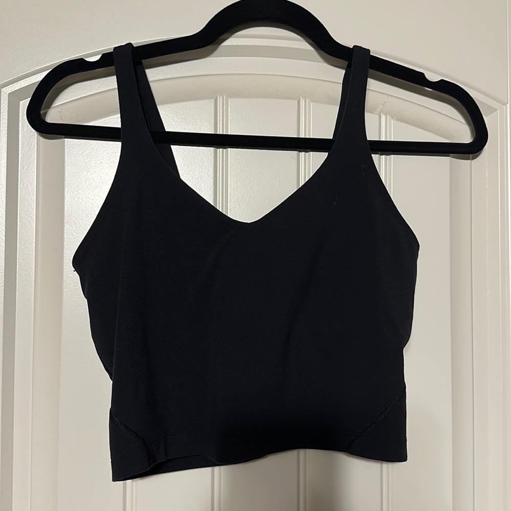 lululemon black tank top with built in bra